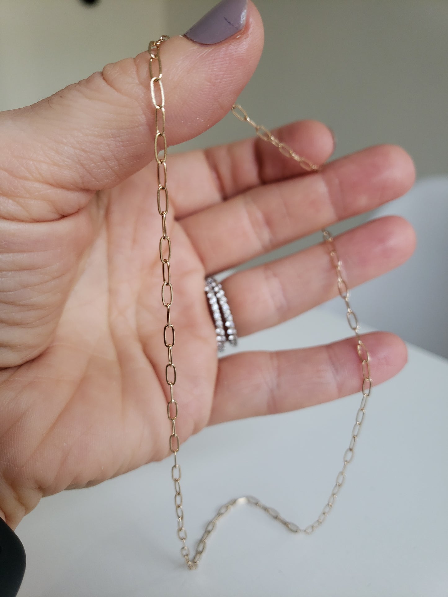 14K Paperclip Chain Necklace