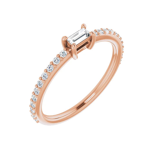 Baguette Diamond Stacking Ring