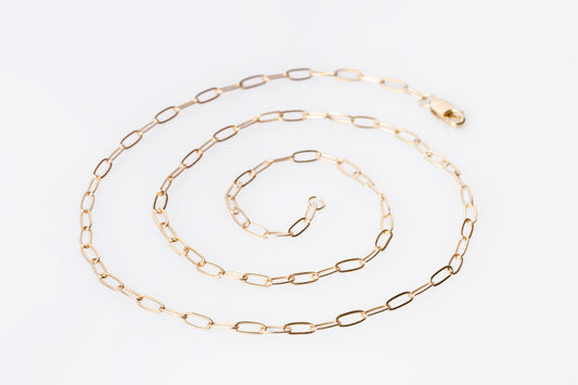 14K Paperclip Chain Necklace