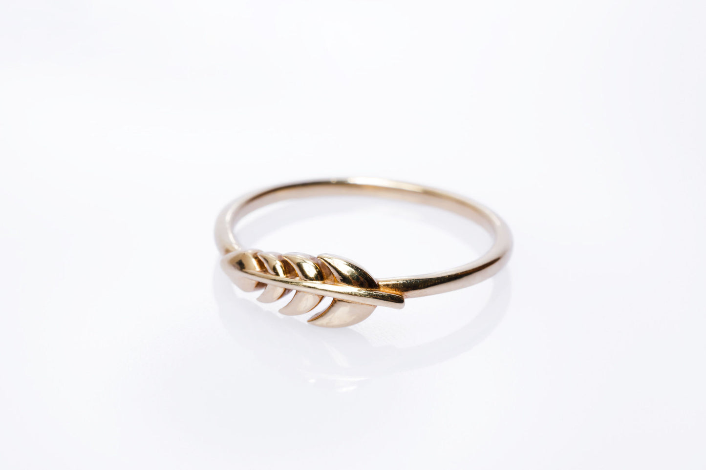 Gold Feather Ring