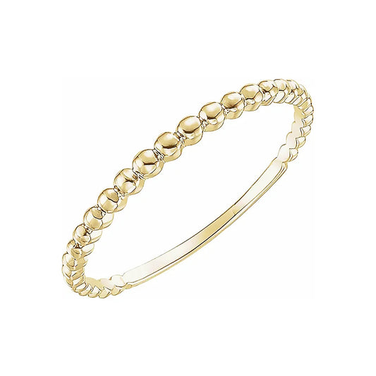 Stackable Gold Bead Ring