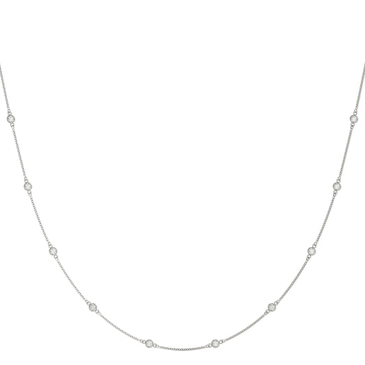 10 Diamond Station Necklace