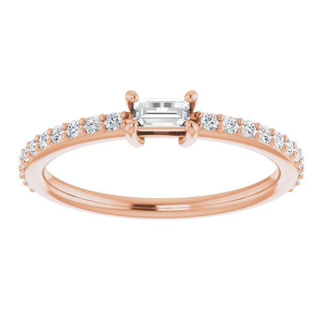 Baguette Diamond Stacking Ring