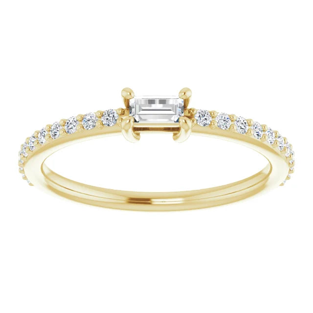 Baguette Diamond Stacking Ring