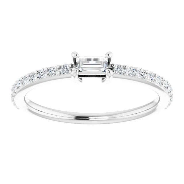 Baguette Diamond Stacking Ring