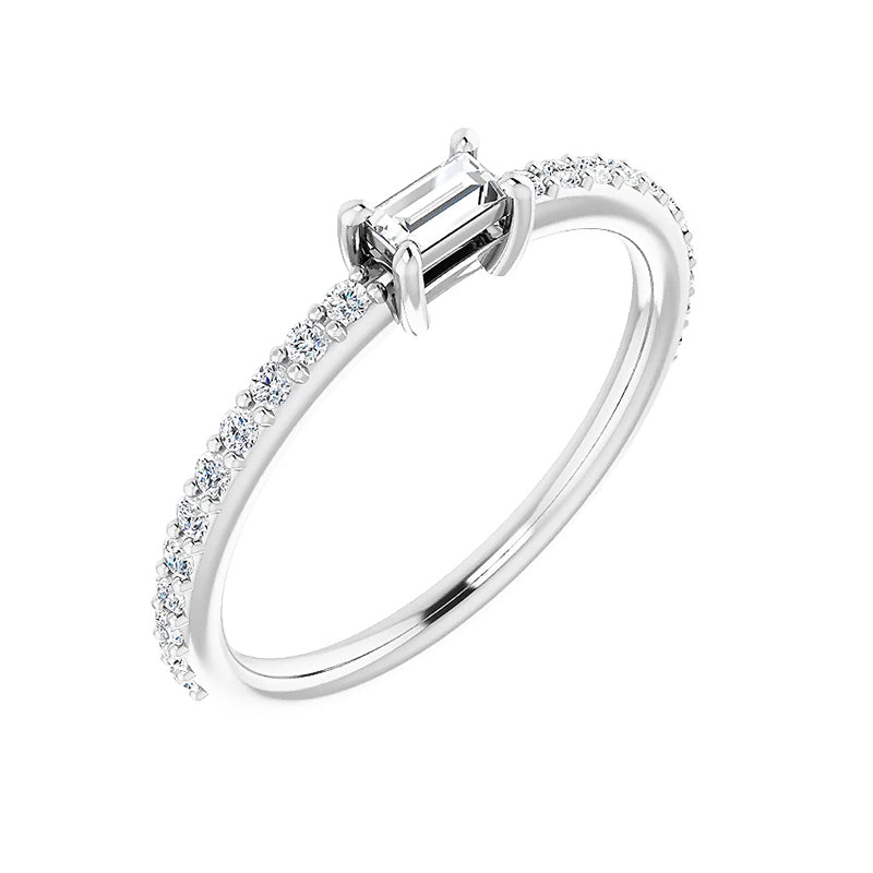 Baguette Diamond Stacking Ring