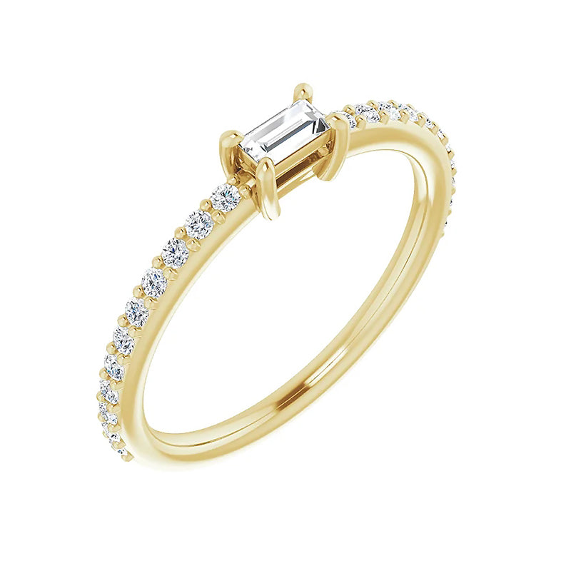 Baguette Diamond Stacking Ring