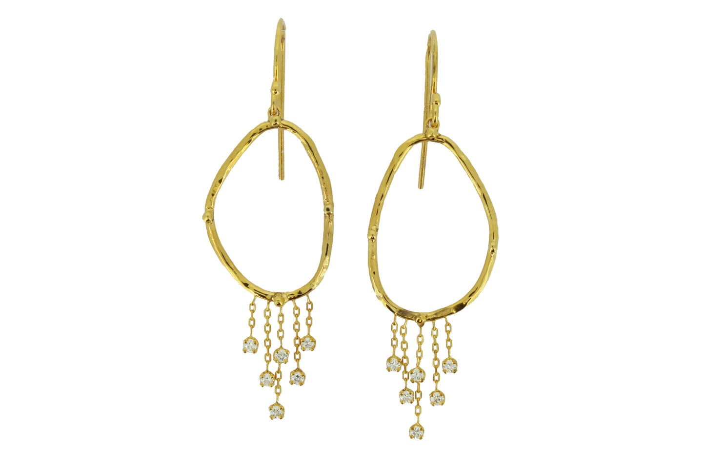 14k Diamond Dangle Earrings