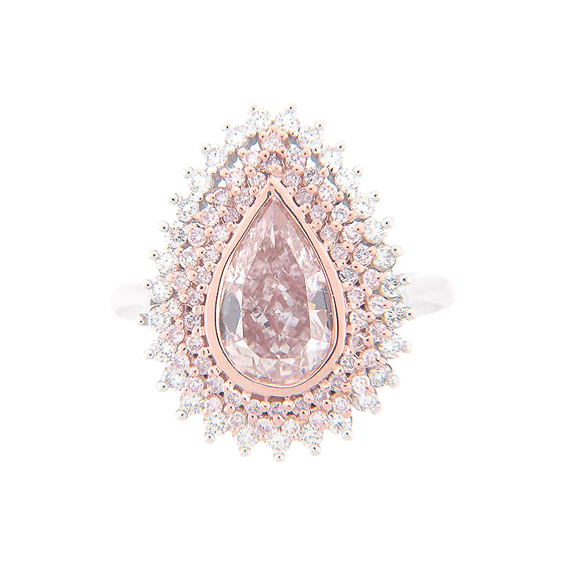 Natural Pink Diamond Ring