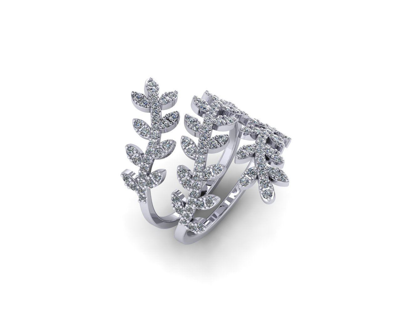 Diamond Leaf Multi-Direction Ring