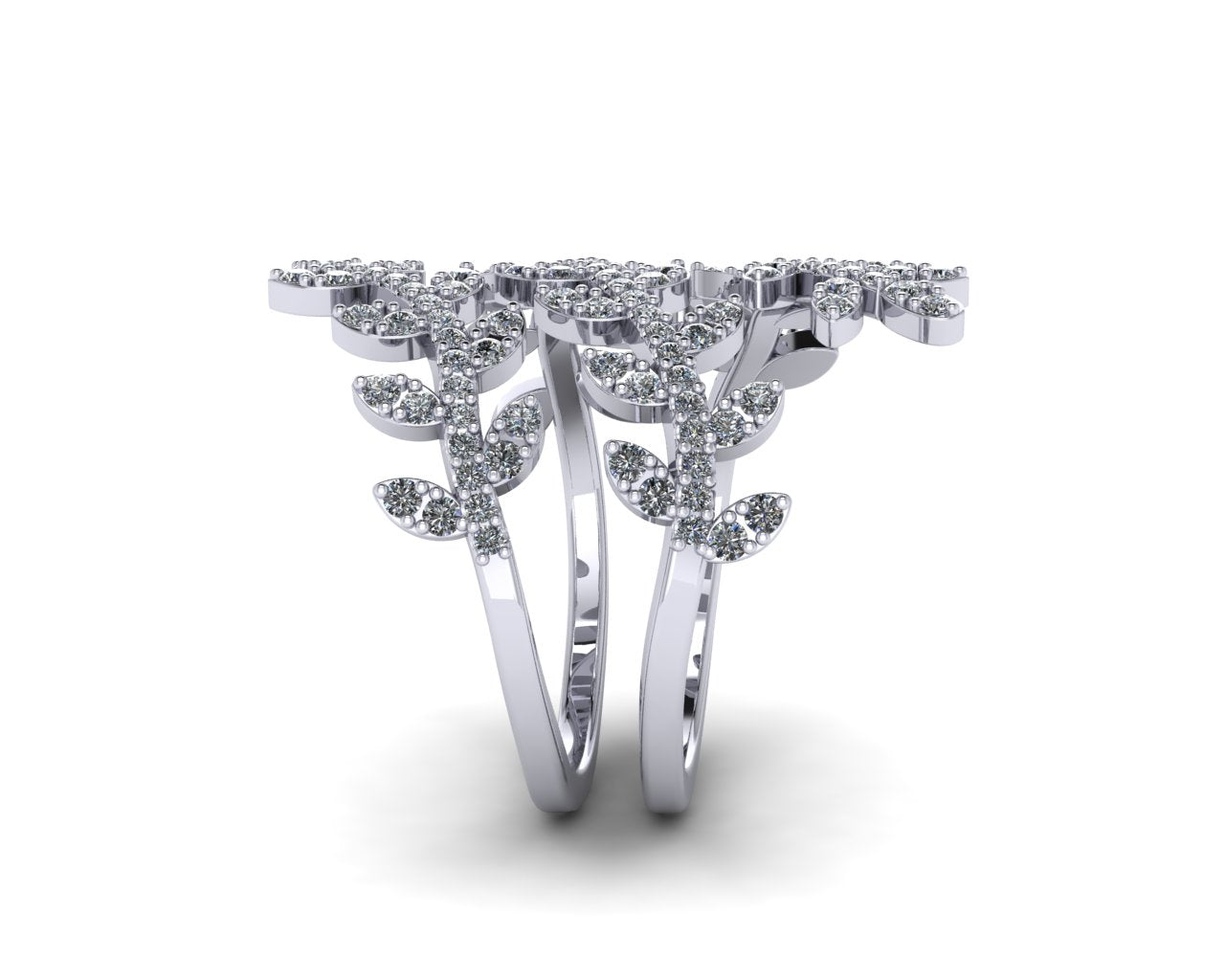 Diamond Leaf Multi-Direction Ring