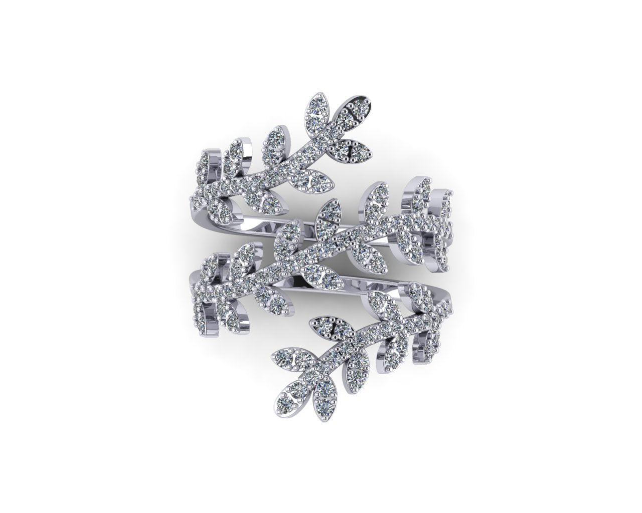 Diamond Leaf Multi-Direction Ring